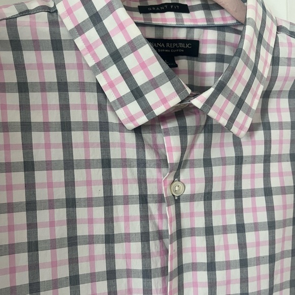 Banana Republic Blue and White Casual Button Down Shirt - Picture 8 of 11